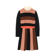 [Used, Grade A] FENDI Dress, Black/Orange, Rayon Silk, Women's Dress