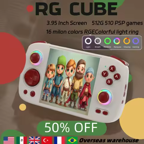 ANBERNIC RG CUBE Retro Handheld Game Console Video Player 3.95 Inch Screen WIFI Android 13 RGB Joyst