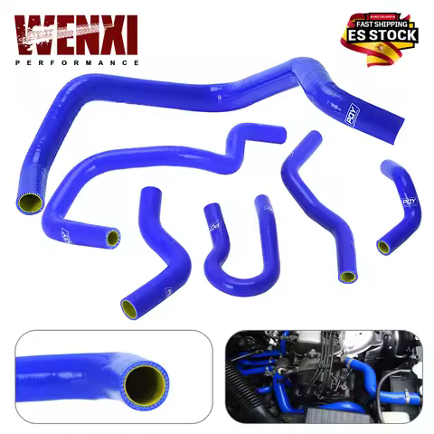 6 Pcs Silicone Radiator Coolant Hose,Silicone hose kit For Honda CIVIC SOHC D15 D16 EG EK 92-00 blue