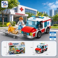 132-piece Ambulance Assembly Toy with Doctors and Patients & Ambulance Stretcher