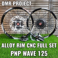 (COMBO) W125 ALLOY RIM CNC FULL SET 1.40X17 (COMPLATE SET) HUB BRAKE HUB SPROCKET HUB CNC 3 CALIT / 