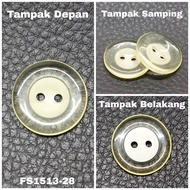 White suit buttons size 28L / 18mm EXPORT QUALITY FS1513-28 White