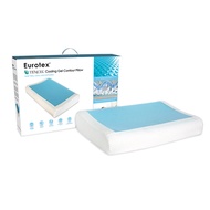 Eurotex, Tencel Cooling Gel Contour Memory Foam Pillow, Anti Dust Mite Washable Zip Cover, Firmness: