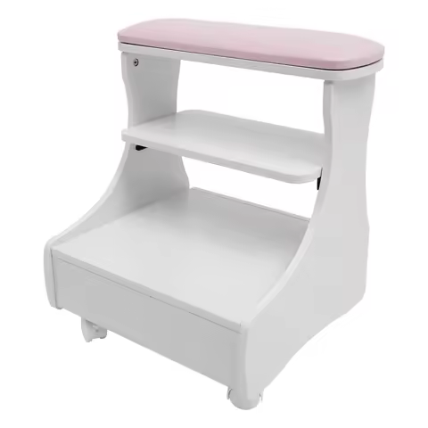 Pedicure Stool Foot Foot Bath Stool with 4 Wheels Foot Rest Pedicure Manicure Funiture for Foot Mani