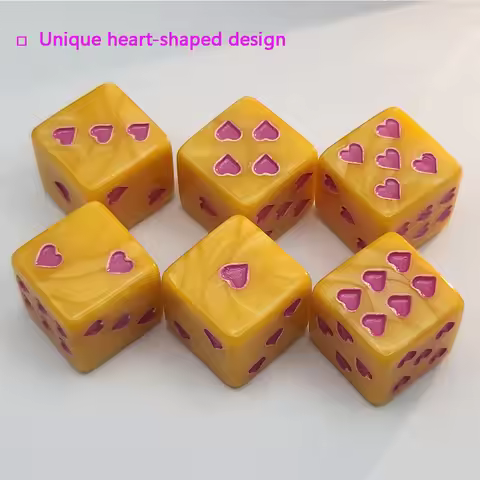 6Pcs D6 Acrylic Right Angle Dice Board Game Dice Set Polyhedral Table Game Dice Role-Playing Rpg Dic
