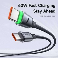 MCDODO CA-687 60W USB Data Cable / 60W Super Fast Quick Charging / LED Charging Light USB C Cable