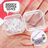50 pcs+box stopper brooch stopper pin tudung