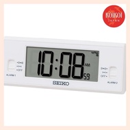 Seiko Clock Alarm Clock Table Clock Digital Radio Controlled White 48×123×30mm SQ321W