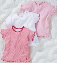 【英國名品小店】折扣 NEXT 粉紅短袖上衣三件組   9-12M [993-473] B5