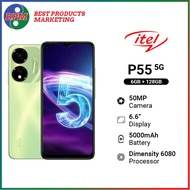 BPM iTel P55 5G ( 6GB + 256GB )  MTK Dimensity 6080  50MP Dual AI Cam  6.6" HD+ 90Hz IPS Display  50