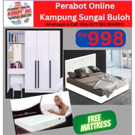 (READY STOCK MARRY018-2177551 ONLINE) BED ROOM SET + FREE 5' X 6" D FOAM MATTRESS