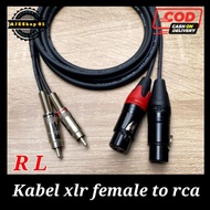 XLR female to rca cable / rca to xlr female cable
