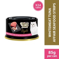 PURINA Fancy Feast Royale White Meat Tuna Affair Seafood Strips Wet Cat Food (24 x 85g)