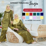 Baju Kurung Moden Raya 2024 Viral Songket Tenun Penuh Asli Perempuan Plus Size Malaysia Murah Muslimah | Seroja Part 1