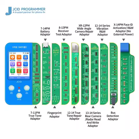 JCID JC V1SE(WIFI) TureTone Dispaly Programmer iPhone 7P 8 8P X XR XS XSMAX 11 ProMAX 12 13 14 Batte