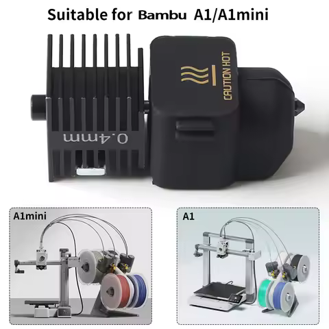 for Bambu Lab A1/A1 Mini A1 Hotend 0.4mm Hardened Steel Nozzle 3D Printer Part