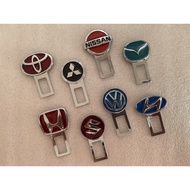 MERAH Seat Belt Plug Alarm Stopper Buzzer Red Logo Accessories Kereta