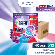 Breeze 5 In 1 Capsules Pouch Fresh Lavender (420g x 12)