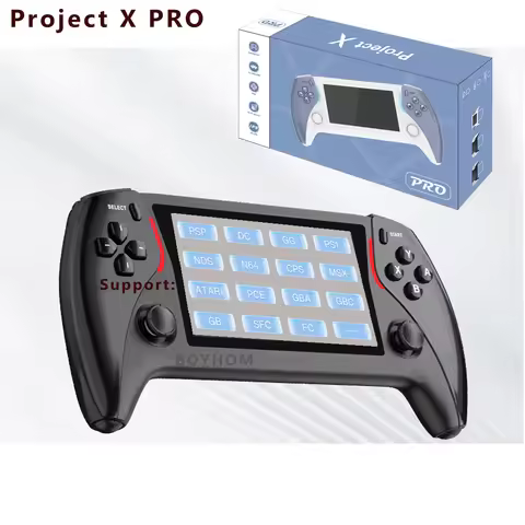 NEW RK3326 Project X Pro Portable Pocket Video Game Console 4.3" IPS Screen Support PSP/PS1/MAME/NDS