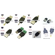 USB To DC 5V Plug 2 x 0.6mm 5.5 x 2.1mm 2.5mm 3.5 x 1.2mm 4.0 x 1.7mm Type-C Power Converter Charger