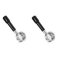 [ Store] Exclusive2pcs 58mm Bottomless Portafilter 2 Ear Espresso Portafilter with Filter Basket for