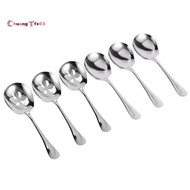 Dinner Spoon Set, Stainless Steel Buffet Banquet Spoon, Catering, Restaurant Service Tableware,6 Pieces