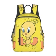 Disneys Tweety Bird Cute Backpack Korean Style Canvas Student School Bag Japanese Casual Travel Back