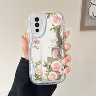 Vivo V23E 5G Hp Casing Softcase JZ Mirror Flower 5172 Cream Texture Wavy Edge Sofcase Soft Kesing Si