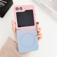 Ốp Lưng Gradient Hỗ Trợ Sạc Không Dây Cho Samsung Galaxy Z FLip 6 / Z Flip 5 - BUM STORE GALAXY