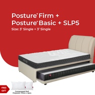 [FULL SET PULL OUT BED] Goodnite SLP5 Super Single Top +Single Bottom Pull Out Bed Frame + 3.5 Posture Firm + 3 Posture Basic Mattress