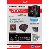 AVF POWERSUPPLY (APS750-F12P) 750W POWER SUPPLY DESKTOP PC ATX GAMING POWER SUPPLY PCIE 6+2 PIN NON 