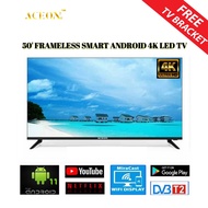 ACEON 50" inch FRAMELESS ULTRA HD LED Smart Android TV | Free Wall Mount Bracket Andriod 11