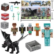 NEW!!❒ icf630 Minecraft Toy Minifigure Peripheral Cake Ornaments Steve Creeper Model Doll Character Doll Figure