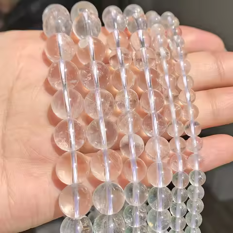 wholesale Natural Stone Beads Clear Quartz Round Loose Beads For Jewelry Making 15.5inch/strand Pick