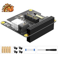 For  5 PCIe FFC to PCIe X1 HAT Expansion Board Gen2 Gen3 for  with 40Pin GPIO Connector