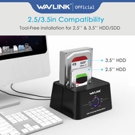 Wavlink Dual Bay Hard Drive Docking Station, USB 3.0 to SATA I/II/III Tool-Free External Hard Drive 