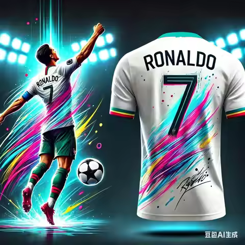 Family Matching New Cristiano Ronaldo Special Edition Number #7 Football Jersey Kids Adult Men's Tra