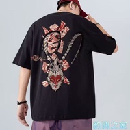 [Leopard Open House] M-8XL Short Sleeve Men oversize t-Shirt Summer Clothes Couple Tops Half Sleeves