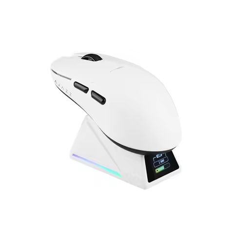 AJAZZ AJ159 APEX Wired/BT/2.4Ghz Wireless Gaming Mouse with Magnetic Charging Base 30K to 42K DPI & 