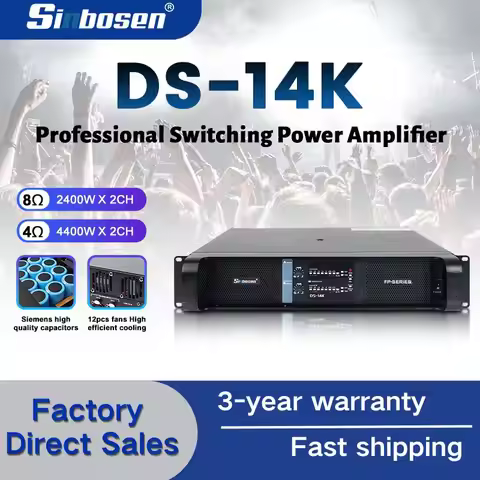Sinbosen FP Series DS-14K 2-Channel Power Amplifier 4400W Class TD Switching Professional Audio