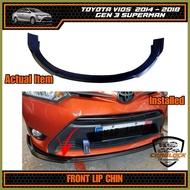 ▫ ☈ ◷ Toyota Vios 2014 - 2018 Front Bumper Lip Chin