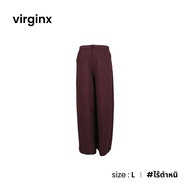 virginx-กางเกงขายาวทรงกระบอกลายริ้ว-สีแดง A035-12