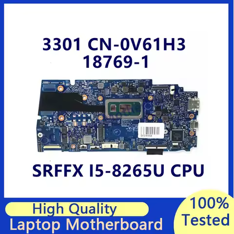 CN-0V61H3 0V61H3 V61H3 Mainboard For DELL 5390 3301 Laptop Motherboard With SRFFX I5-8265U CPU 18769