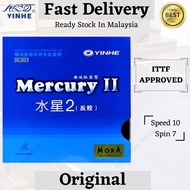 YINHE Mercury 2 ITTF Approved Inverted Ping Pong Bat Rubber Table Tennis Bat Rubber Getah Ping Pong