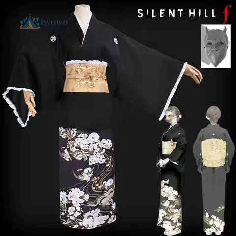 SILENT HILL f Junko Kinuta Cosplay Costume Kimono Outfit Skirt Mask Party For Women Girls Men Hinako