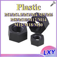 Nylon Hex Nut Nut Black/White/Transparent Nylon Hex Nut M2/M2.5-M20 [LXY-CB]