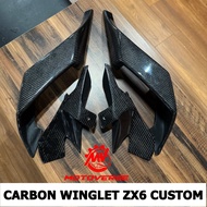 KAWASAKI ZX6R CARBON WINGLET CUSTOM CARBON WING COVER ZX6Rkawasaki