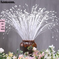 AOMSOM 5pcs/Pack Artificial Grass, 20 Heads 80cm Peacock Grass, Bohemian Multicolor Feather Texture 