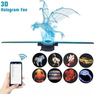 3D Holographic Projector 42cm 3D Holographic Fan Wifi Remote Custom ICONS DIY Video LOGO LED Neon Li