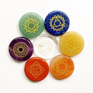 7 Chakra Stones Set Palm Stones Natural Crystals Healing Chakra Set Spiritual Meditation Energy Bala